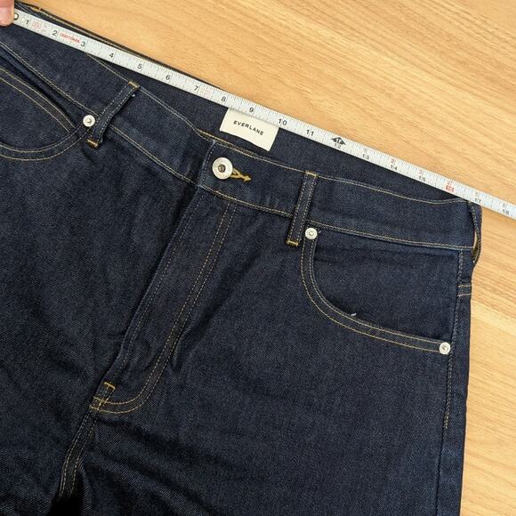Everlane Dark Blue Way High Curve Denim Barrel Wide Leg Jeans, size 32L - Picture 6 of 9